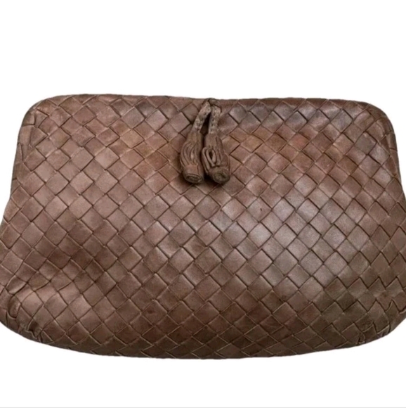 Bottega Veneta Woven Leather Pouch Bag